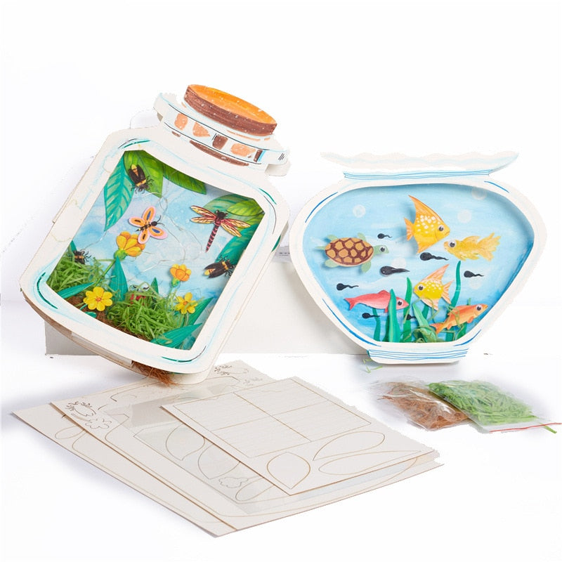 Children DIY The World In The Bottle Handmade Craft