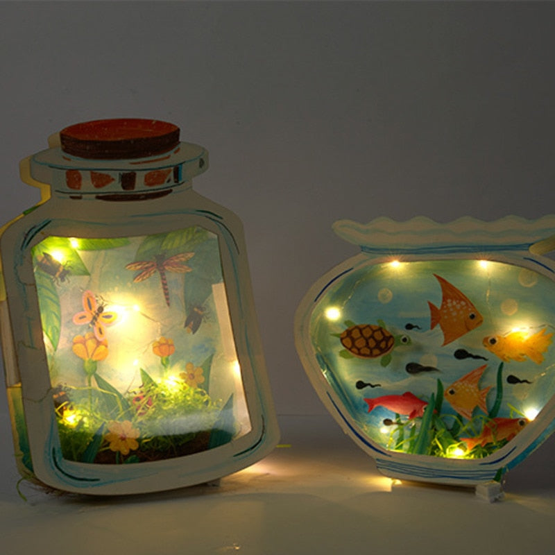 Children DIY The World In The Bottle Handmade Craft