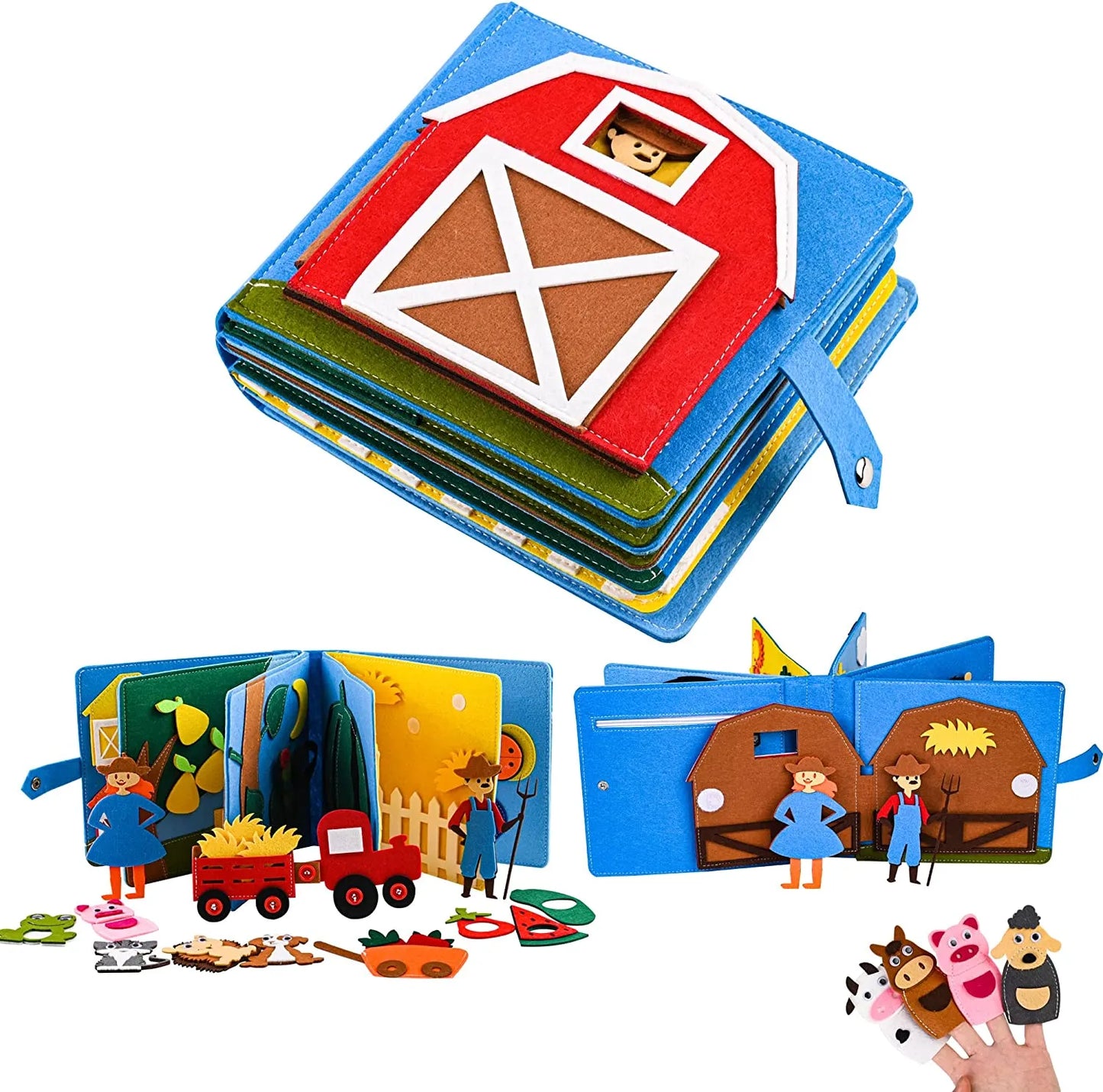 3D Montessori Storytelling Cloth Book Felt Busy Board