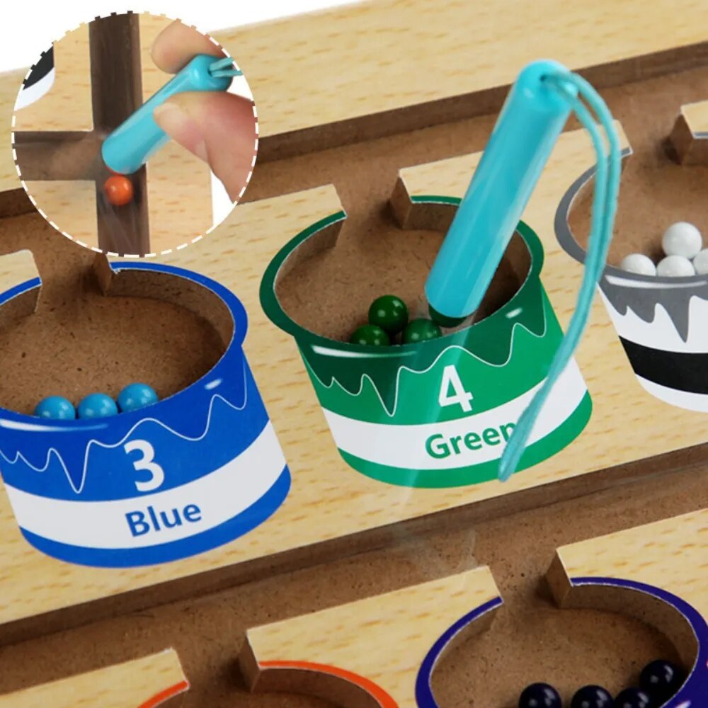 Children Montessori Toy Magnetic Pen Moving
