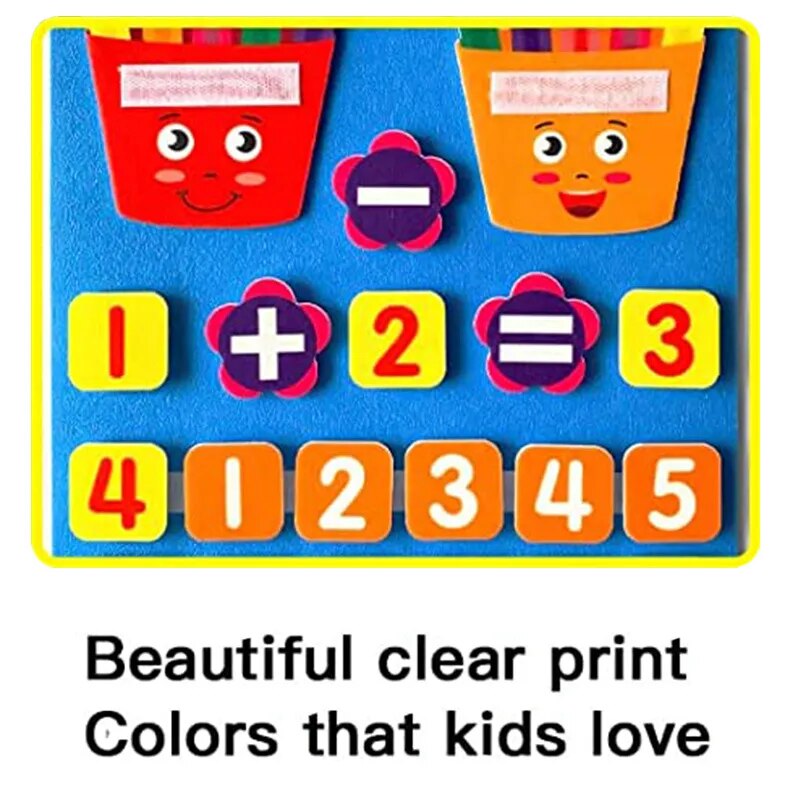 Kid Montessori Toys Felt Finger Numbers
