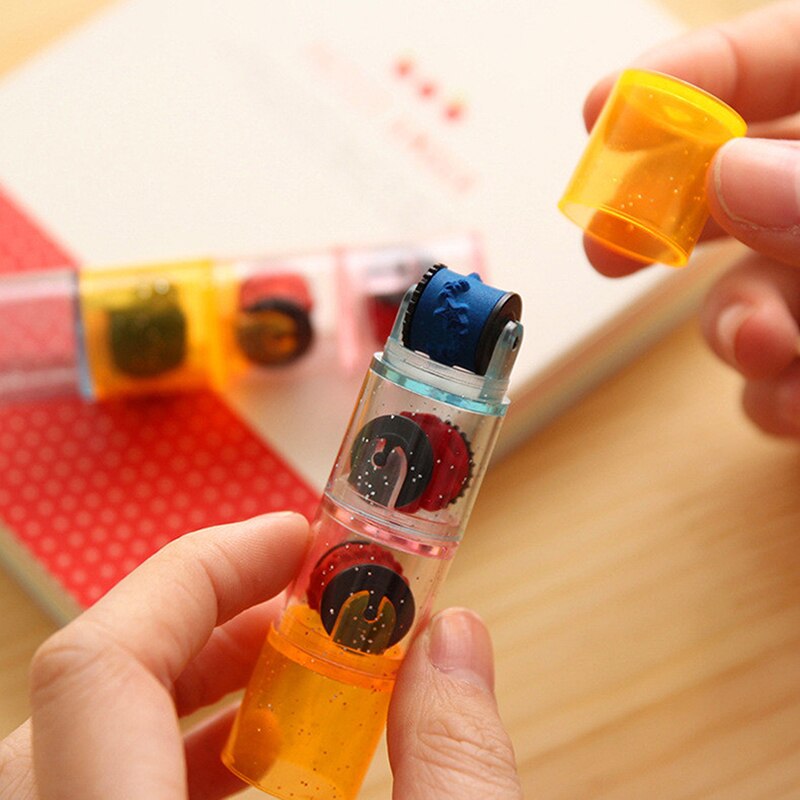 Cute Mini Roller Toy Stamp Seal Highlighter