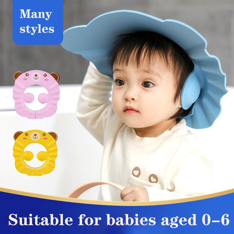 Baby Shower Soft Cap Adjustable Hair Wash Hat