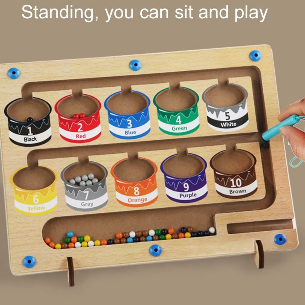 Children Montessori Toy Magnetic Pen Moving