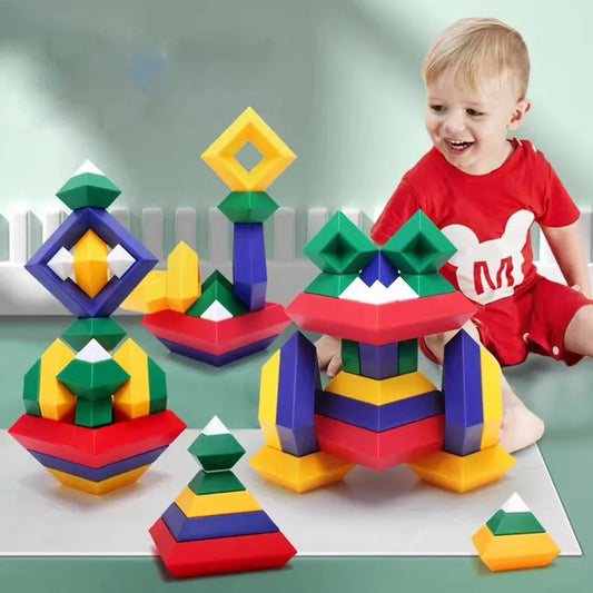 Kids Construction Set Pyramid Building Blocks