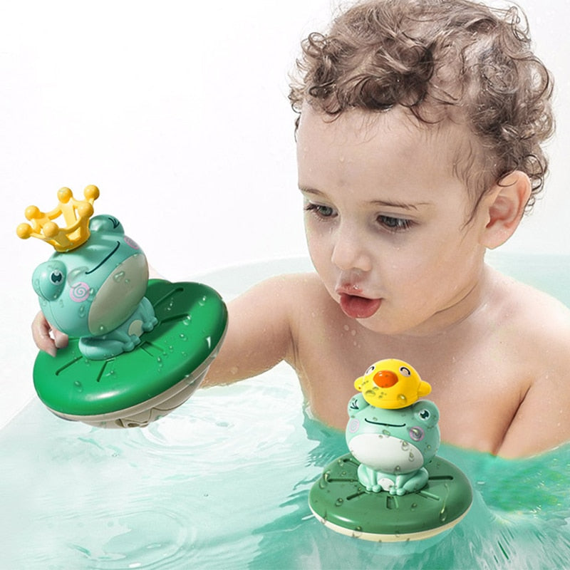 Bath Toys Electric Spray Water Floating Rotation Frog