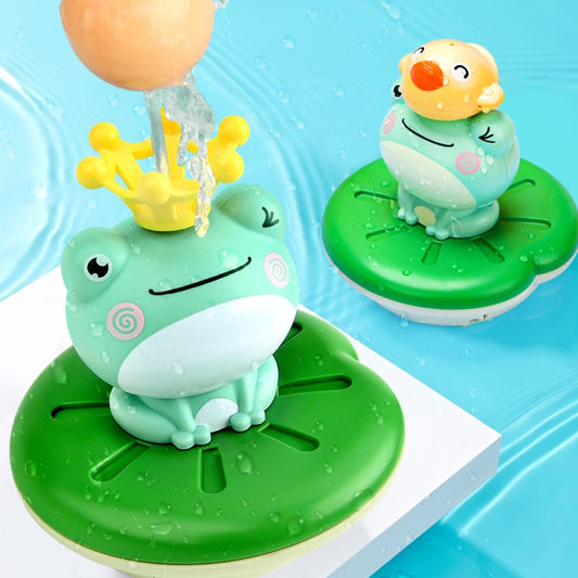 Bath Toys Electric Spray Water Floating Rotation Frog