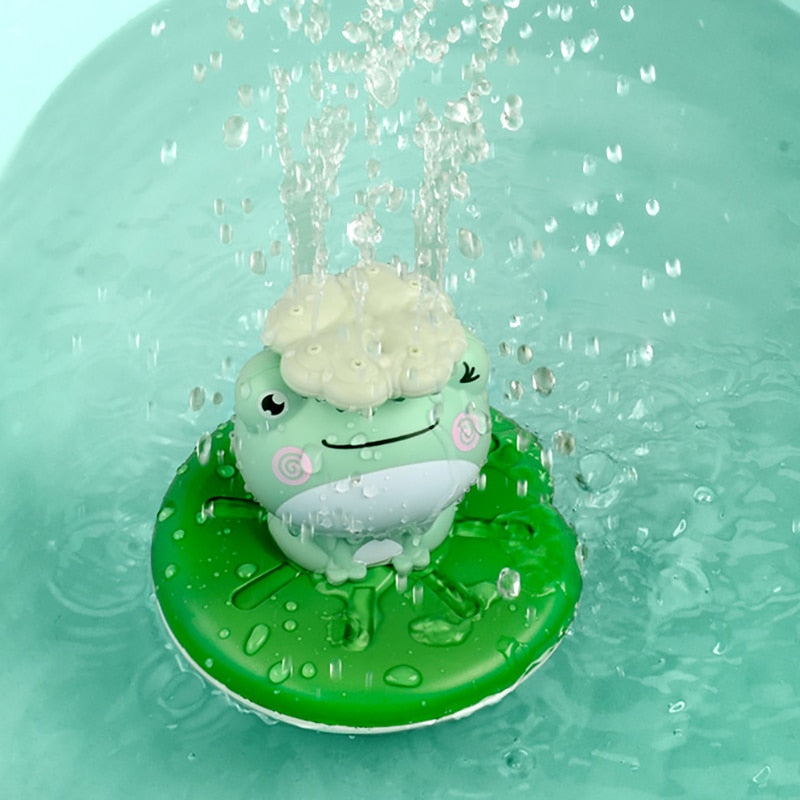 Bath Toys Electric Spray Water Floating Rotation Frog