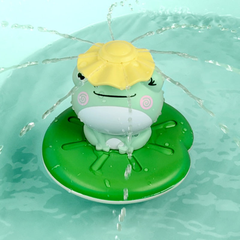 Bath Toys Electric Spray Water Floating Rotation Frog