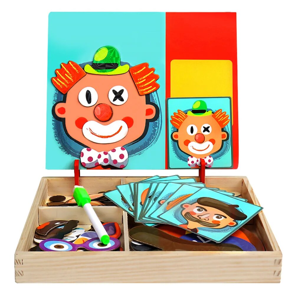 Magnetic Puzzle with Characters and Five Sense Scenes