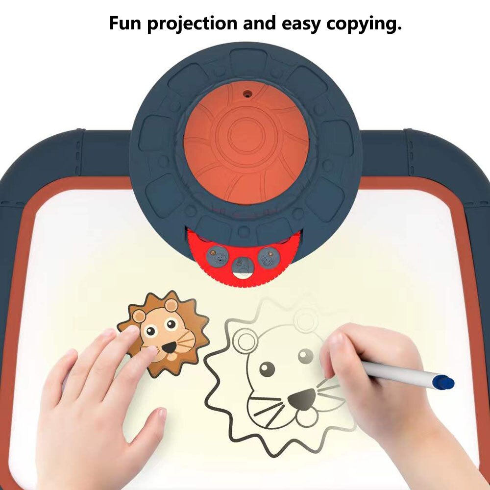 Children's LED Projector Suitcase Art Drawing Table