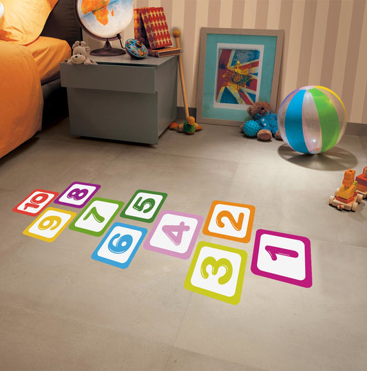 Hopscotch Floor Stickers Lattice Number Game