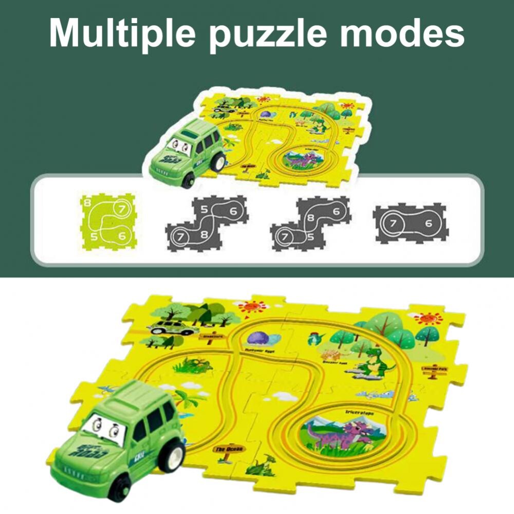 Rail Car Puzzel Toy DIY Assemble Jigsaw