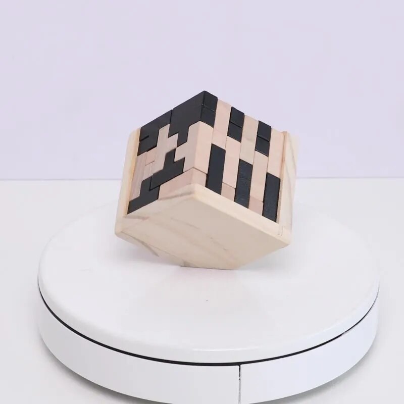 Wooden Puzzles IQ Toy, 54T Cube Educational