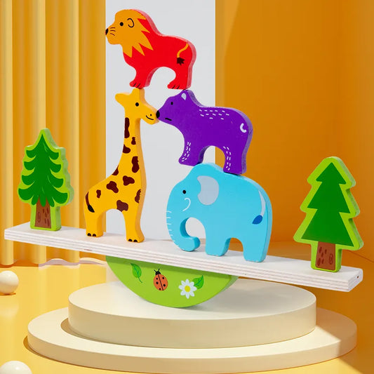 Montessori Children Wooden Animal Balance