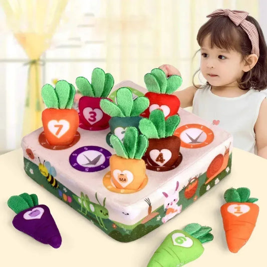 Montessori Toys Baby Pull Carrot Number