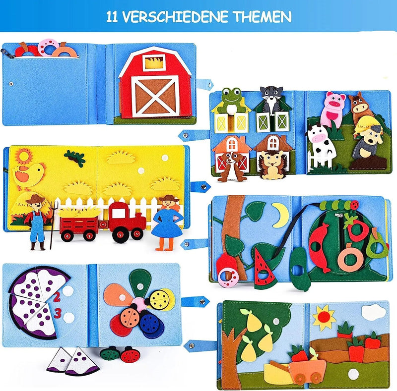 3D Montessori Storytelling Cloth Book Felt Busy Board
