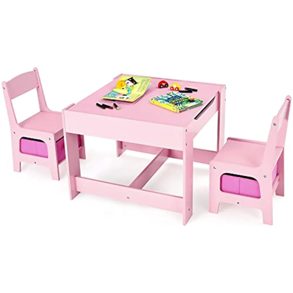 Costzon Kids Table and Chair Set, 3 in 1