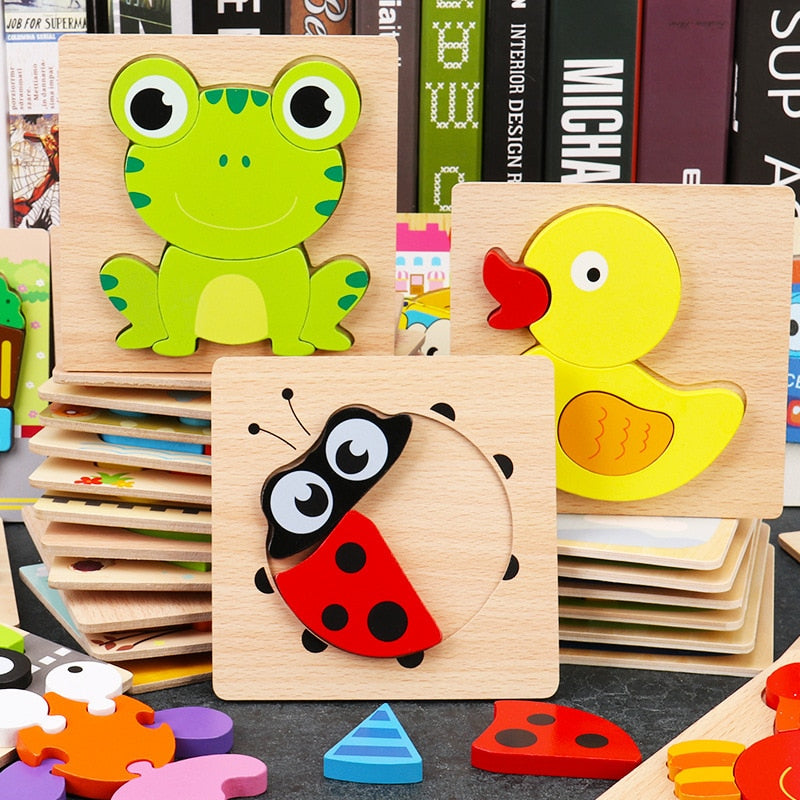 Baby High Quality 3D Wooden Puzzles Educational