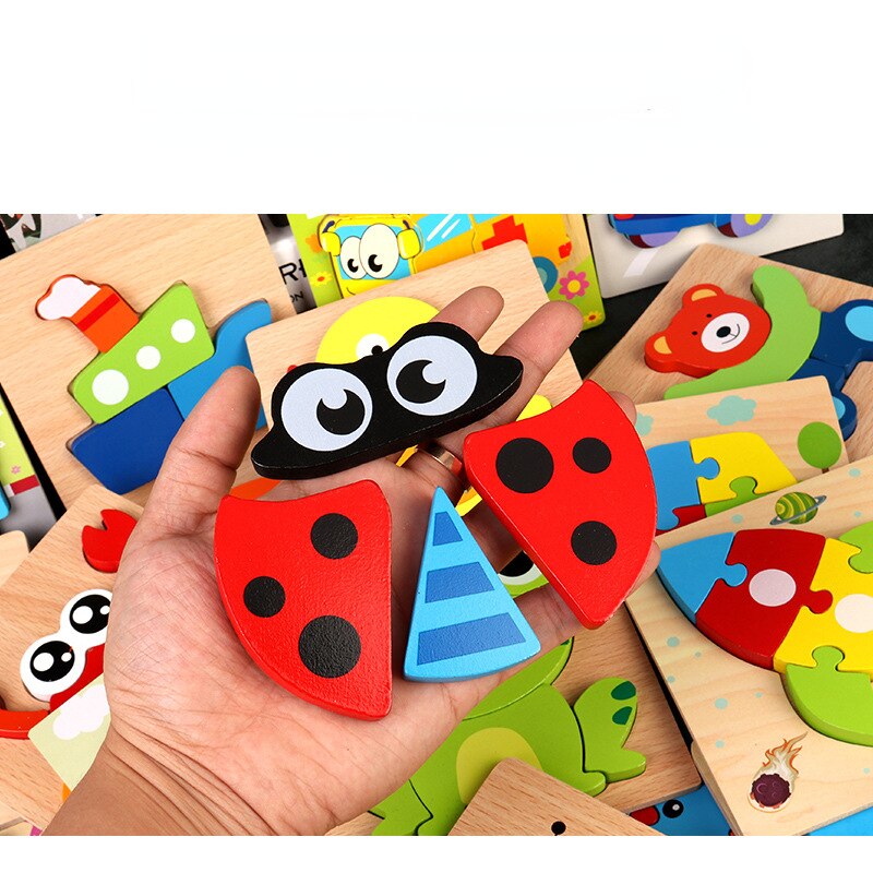 Baby High Quality 3D Wooden Puzzles Educational