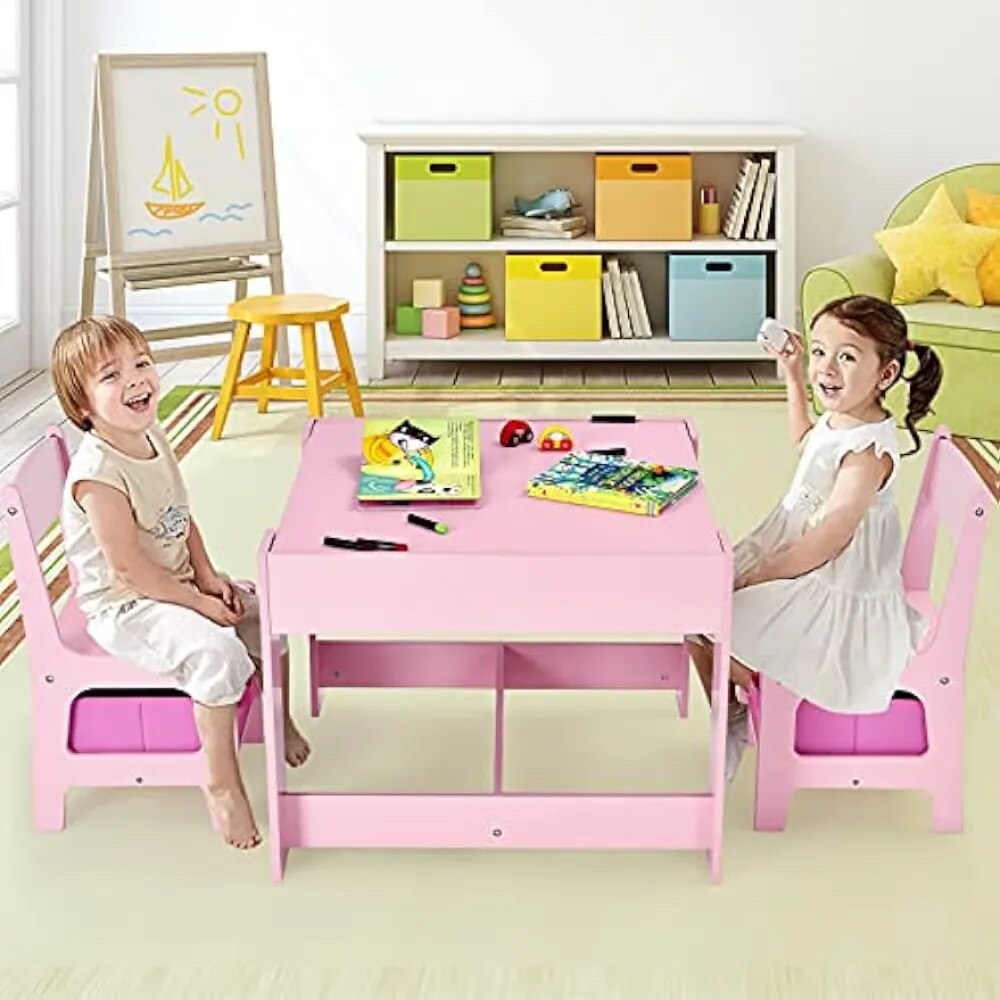 Costzon Kids Table and Chair Set, 3 in 1