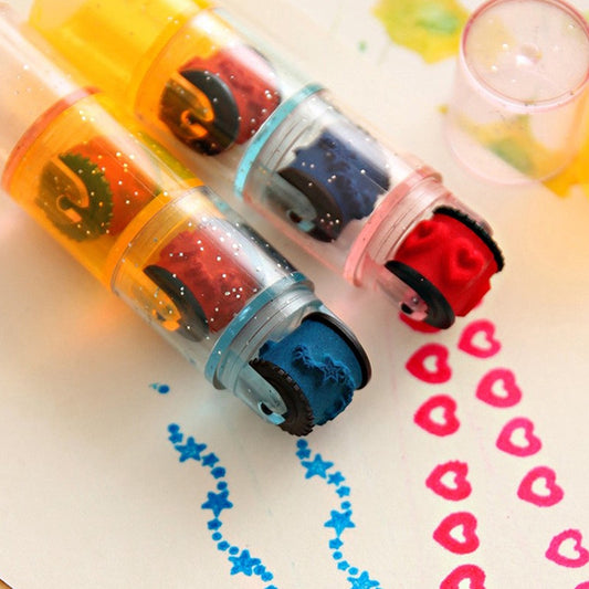 Cute Mini Roller Toy Stamp Seal Highlighter