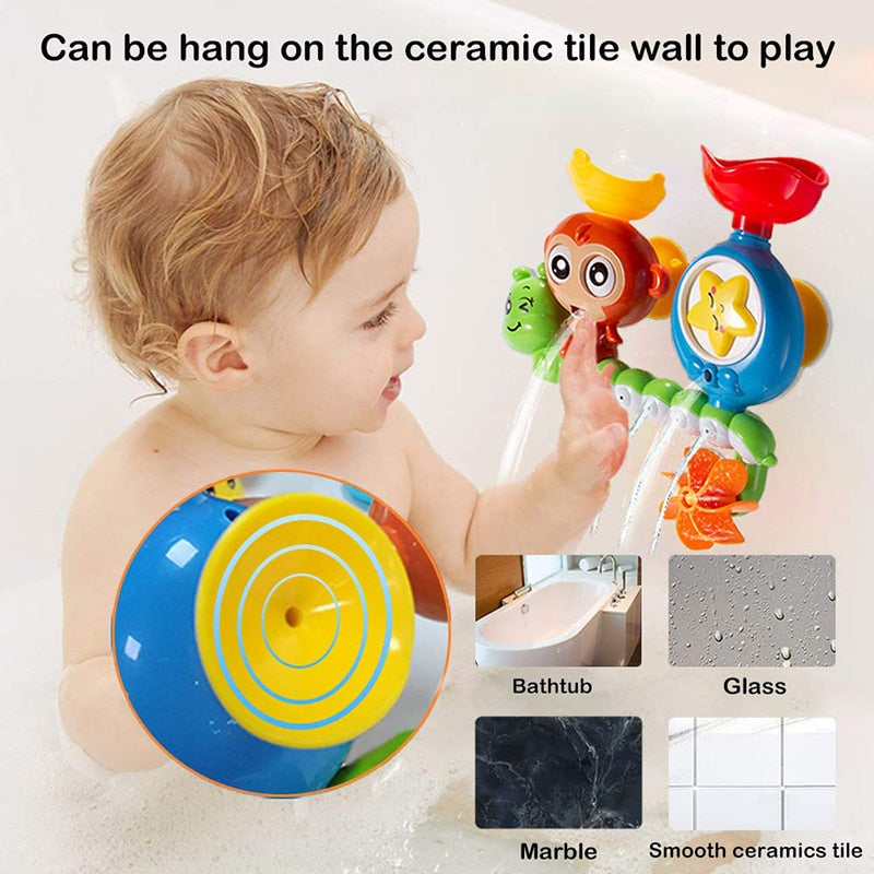 Baby Bath Toy Wall Sunction Cup Track Water Games