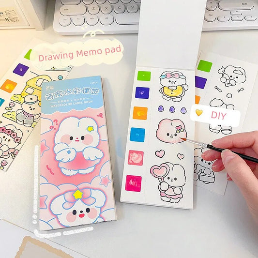 12sheet Cute Memo Pad Lovely Cartoon DIY Handmade