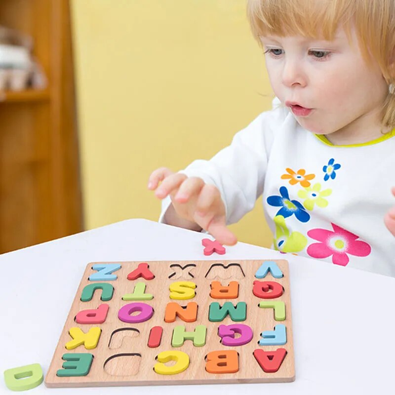 Montessori Houten 3D Puzzle Number Game