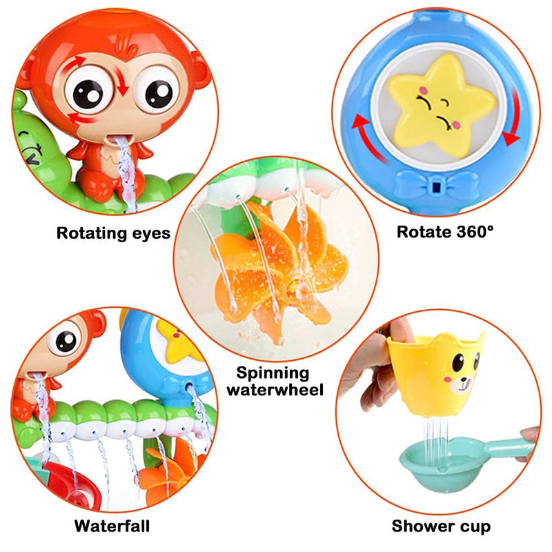 Baby Bath Toy Wall Sunction Cup Track Water Games