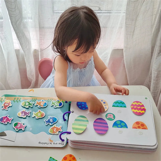 Montessori Paste Quiet Book Children Toy Paste